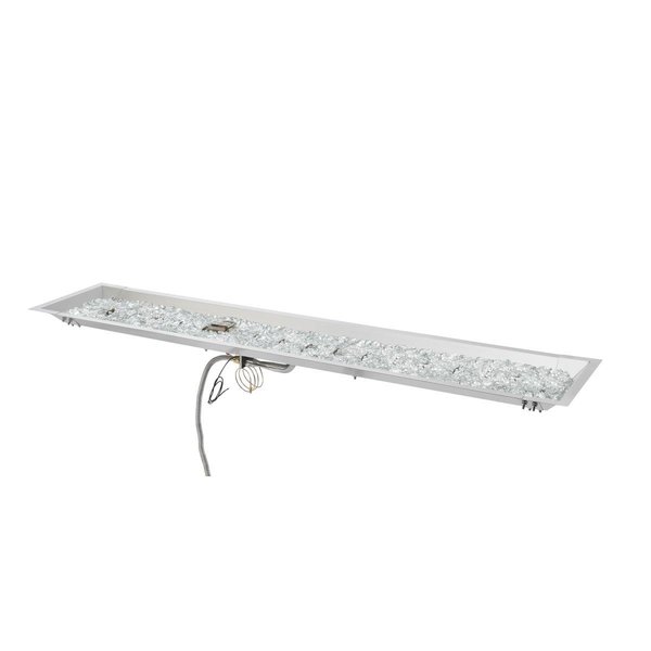 The Outdoor Greatroom Co Outdoor Greatroom 12 x 64 in. Linear Crystal Fire Plus Gas Burner CFP1264